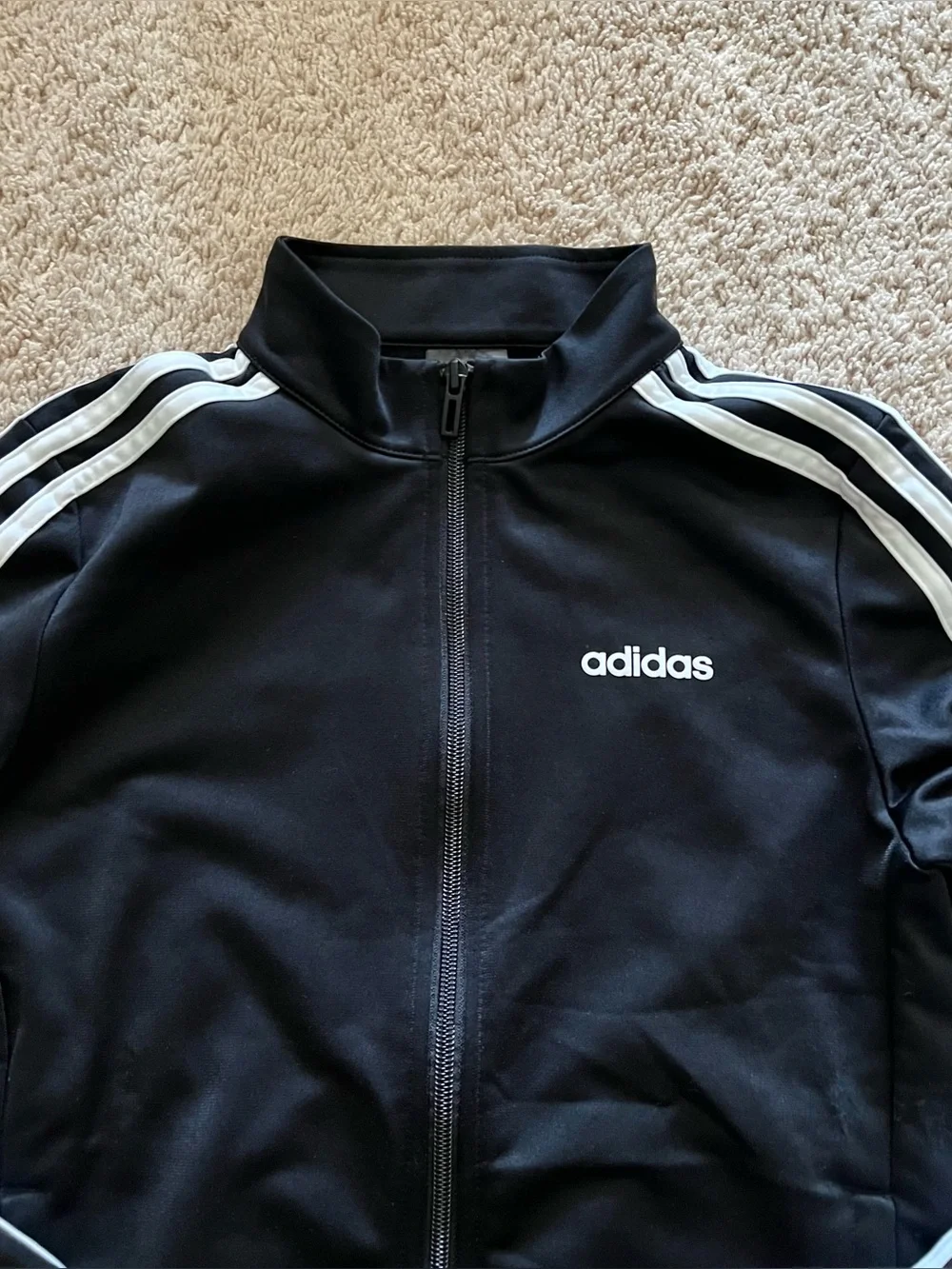 Adidas Kids Essentials 3-Stripe Track Jacket Black White Size XS